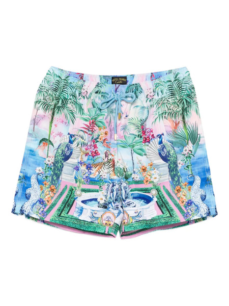  Camilla Graphic-print Swim Shorts - Blue 