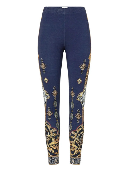  Camilla Imperial Gate-print Leggings - Blue 