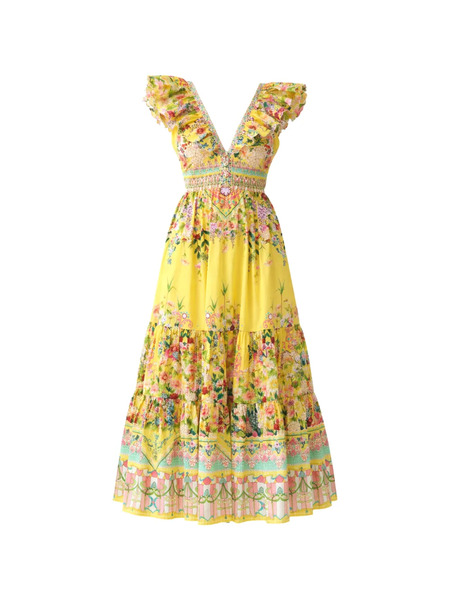  Camilla Lady Limonada Midi Dress - Yellow 