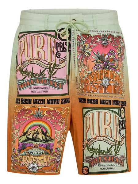  Camilla Lets Chase Rainbows Bermuda Shorts - Green 