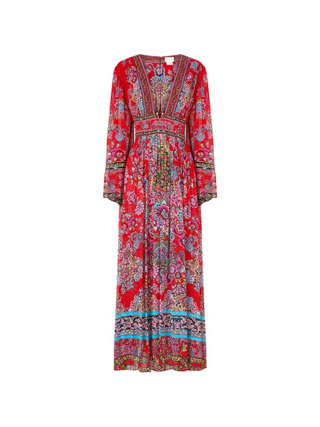  Camilla Long-sleeve Dress - Red 