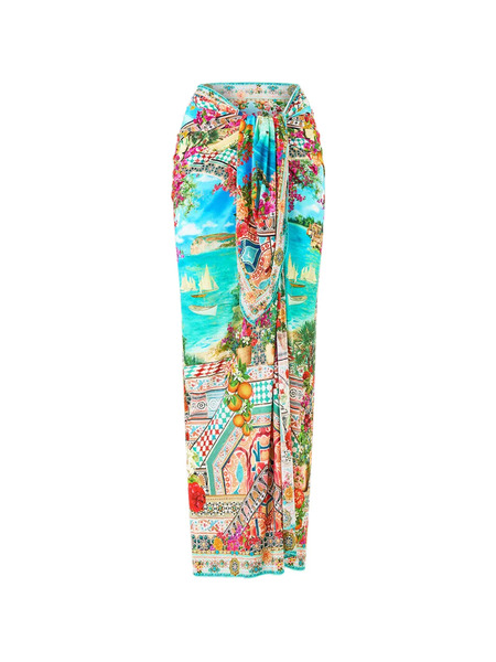  Camilla Meet Me In Mallorca Multi Long Multi Wear Sarong - Blue 