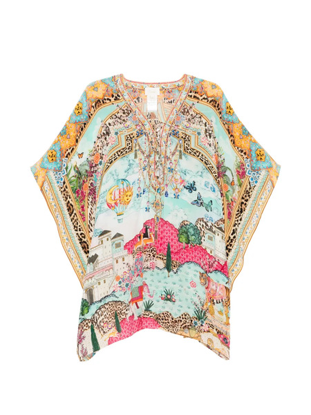  Camilla Miniature Moments Lace-up Kaftan - Neutrals 