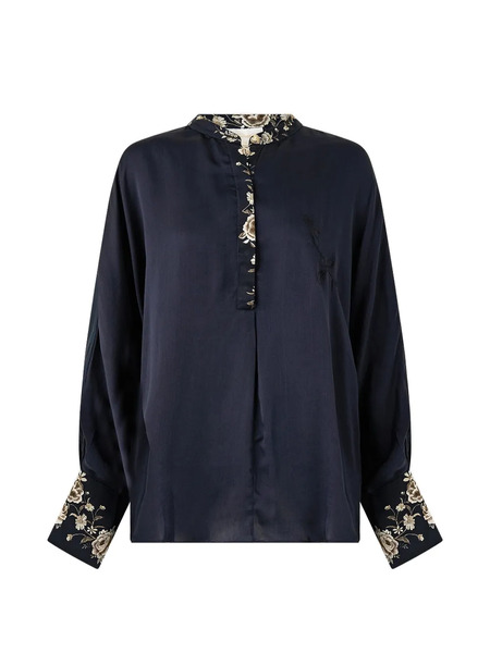 Camilla Placket Detail Shirt - Blue 