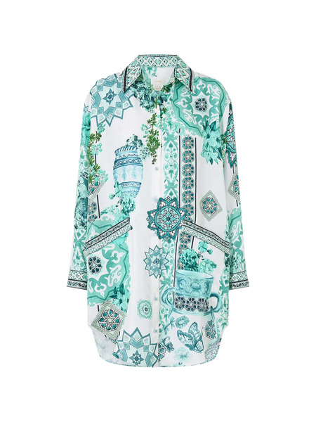  Camilla Pockets Balearic Bebé Shirt Tunic - White 