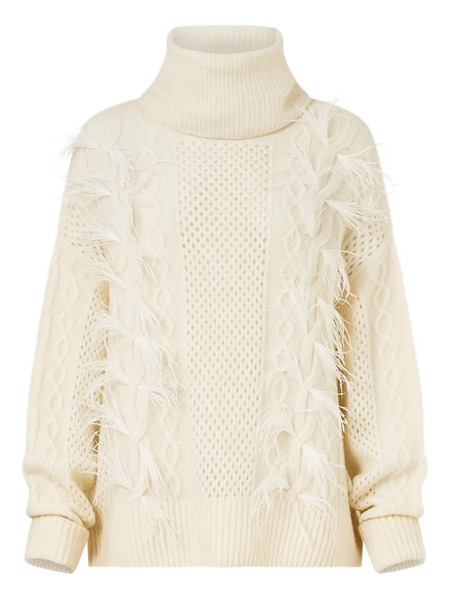  Camilla Roll Neck Sweater - White 
