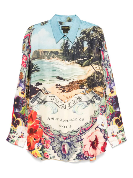  Camilla Silk Oversized Shirt - Neutrals 