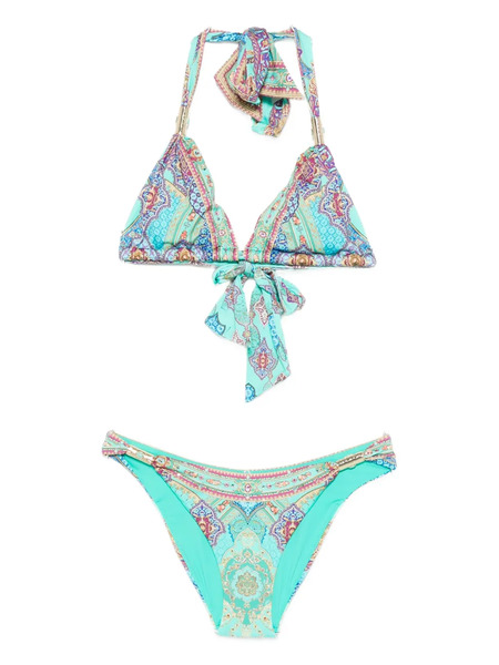  Camilla The Concubines Corridor Triangle Bikini - Green 