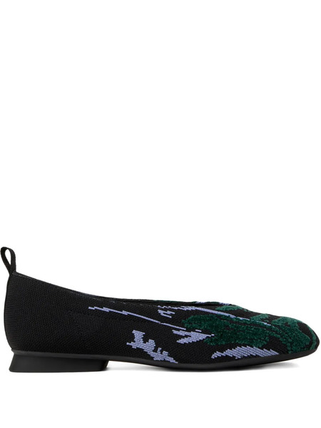  Camper Casi Myra Knitted Patterned Ballet Flats - Black 