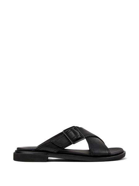  Camper Edy Buckle Flat Sandals - Black 