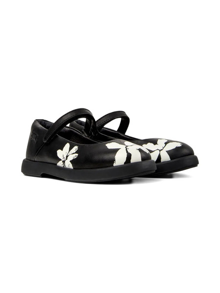  Camper Kids Duet Twins Flower-print Ballerinas - Black 