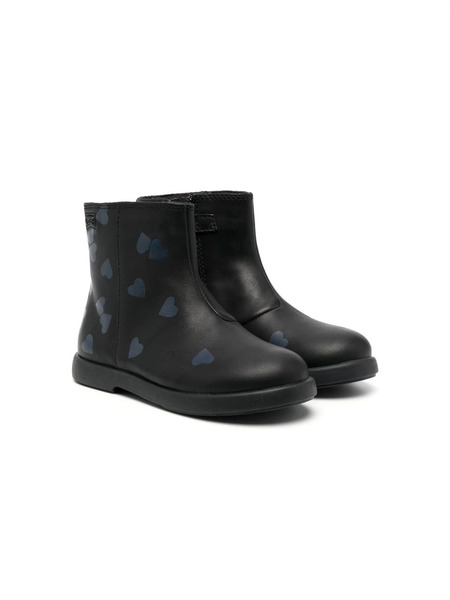  Camper Kids Duet Twins Heart-print Boots - Black 