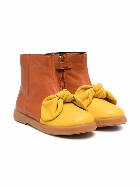  Camper Kids Knot-detail Boots - Orange 