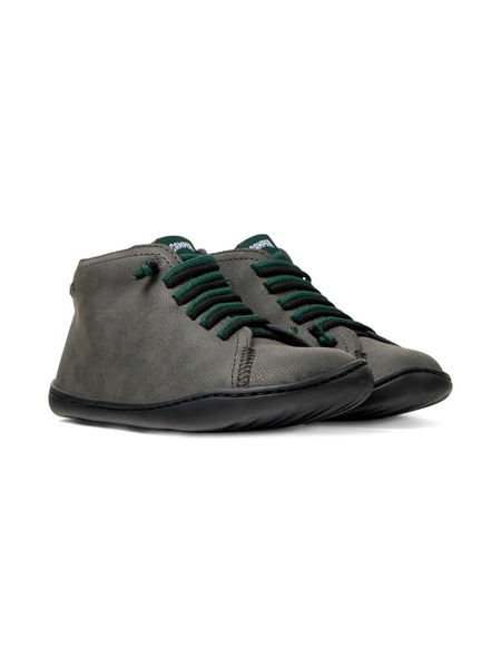  Camper Kids Lace-up Leather Ankle Boots - Grey 