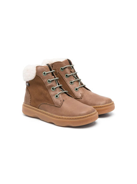  Camper Kids Lace-up Leather Boots - Brown 