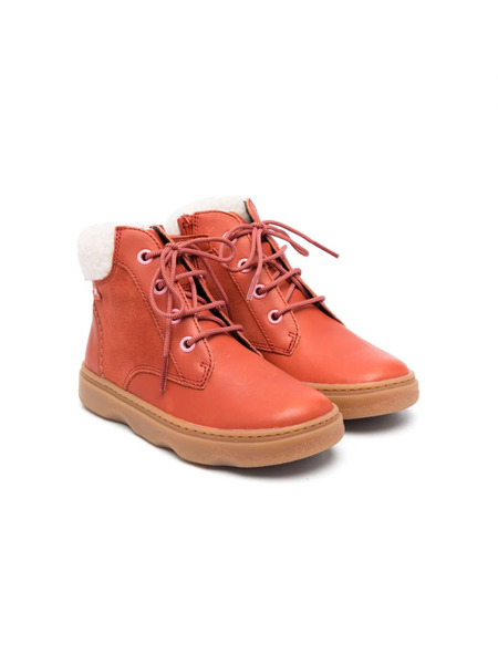  Camper Kids Lace-up Leather Boots - Red 