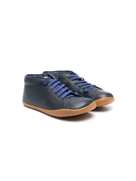  Camper Kids Lace-up Leather Mid-top Sneakers - Blue 