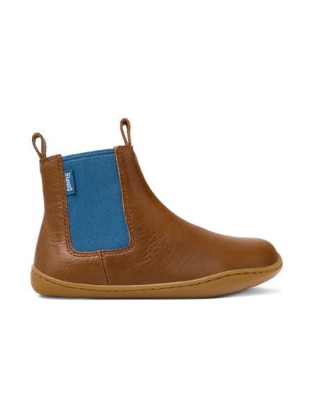  Camper Kids Leather Elastic-insert Ankle Boots - Brown 