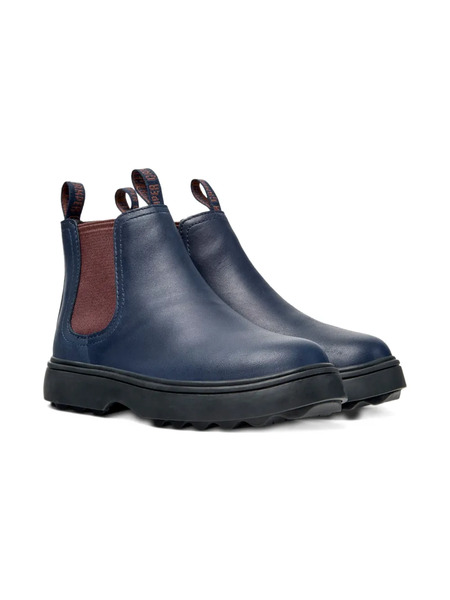  Camper Kids Norte Elastic-panel Leather Ankle Boots - Blue 