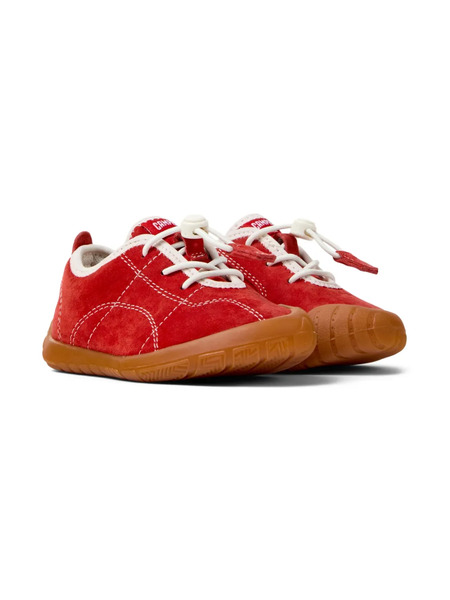  Camper Kids Nubuck Peu Path Trainers - Red 