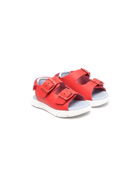  Camper Kids Oruga Buckled Flat Sandals - Red 