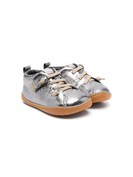  Camper Kids Peu Cami Metallic-finish Leather Sneakers - Grey 