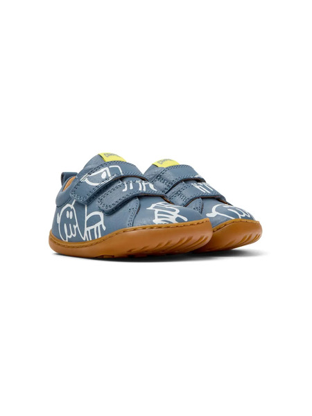  Camper Kids Peu Cami Touch-strap Sneakers - Grey 