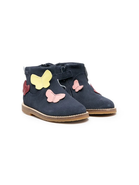  Camper Kids Savina Leather Ankle Boots - Blue 