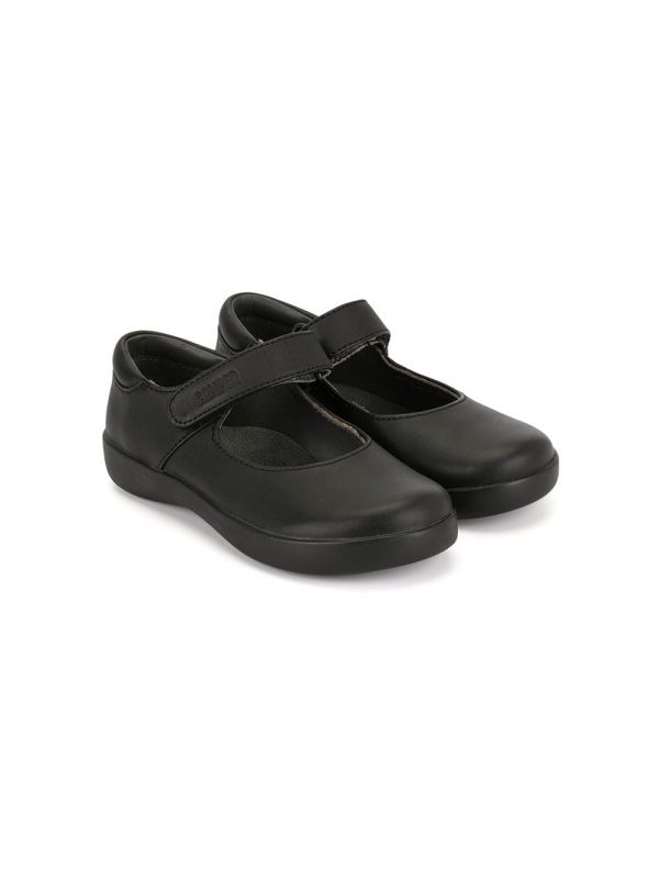  Camper Kids Spiral Touch-strap Ballerinas - Black 
