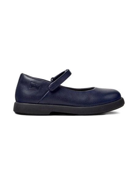  Camper Kids Touch-strap Leather Ballerinas - Blue 