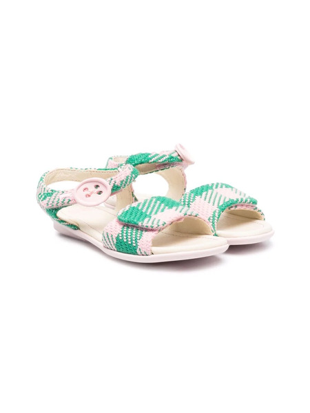  Camper Kids Twins Checked Sandals - Pink 