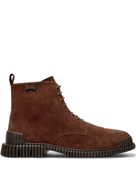  Camper Laces Zip-up Ankle Boots - Brown 