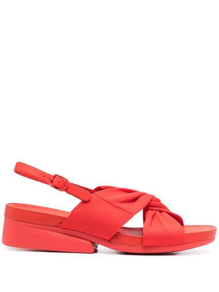  Camper Minikaah Cross Strap Sandals - Red 