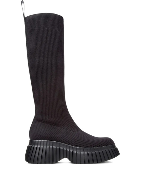  Camper Pix Bcn Ribbed-knit Boots - Black 