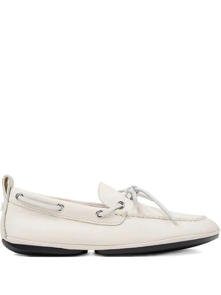  Camper Right Nina Leather Lace-up Loafers - White 