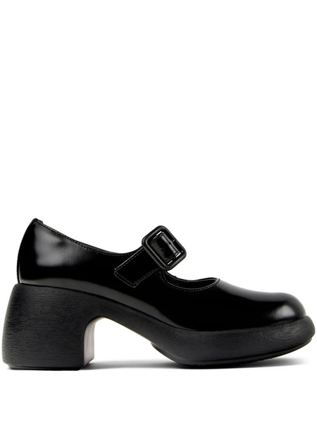  Camper Thelma Ii Buckle-strap Platform Pumps - Black 