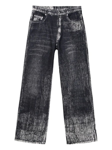  Camperlab Acid-wash Effect Straight-leg Jeans - Black 