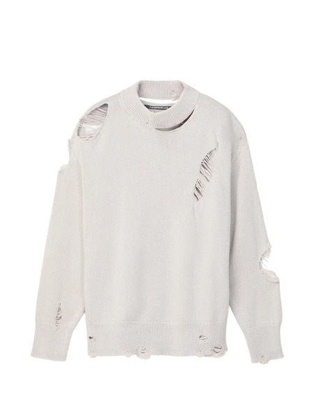  Camperlab Distressed Crewneck Sweater - Neutrals 