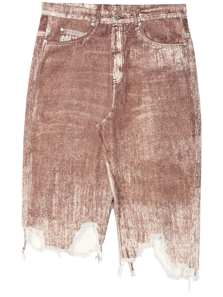  Camperlab Distressed Denim Skirt - Red 