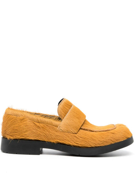  Camperlab Square-toe Textured Loafers - Brown 