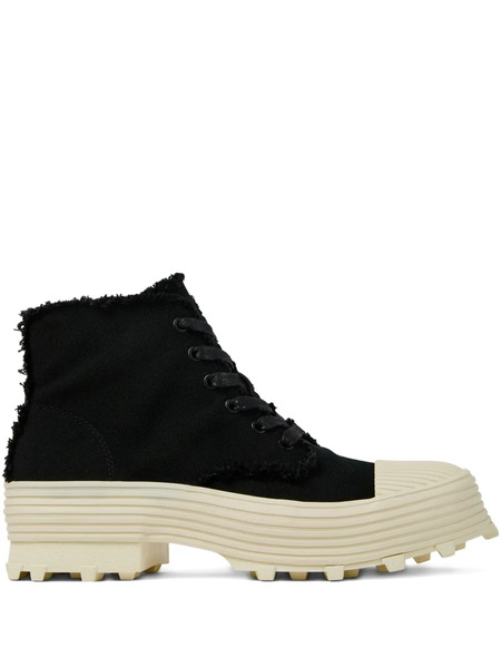 Camperlab Traktori Frayed Lace-up Boots - Black 