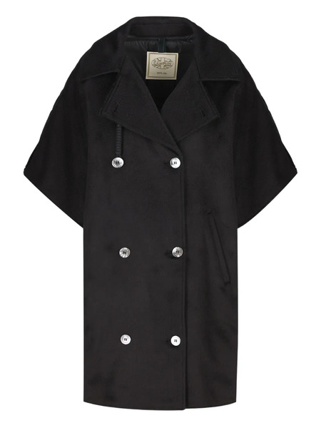  Camplin Double-breasted Short-sleeve Coat - Black 