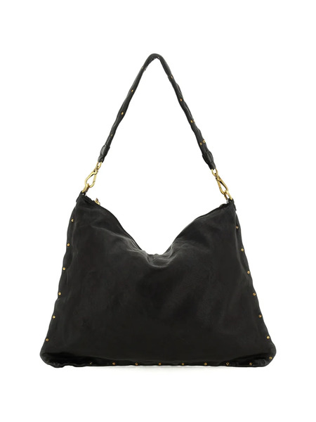  Campomaggi Studded Shoulder Bag - Black 