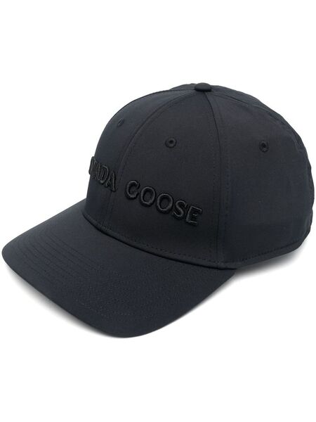  Canada Goose Embroidered-logo Flat-peak Cap - Black 