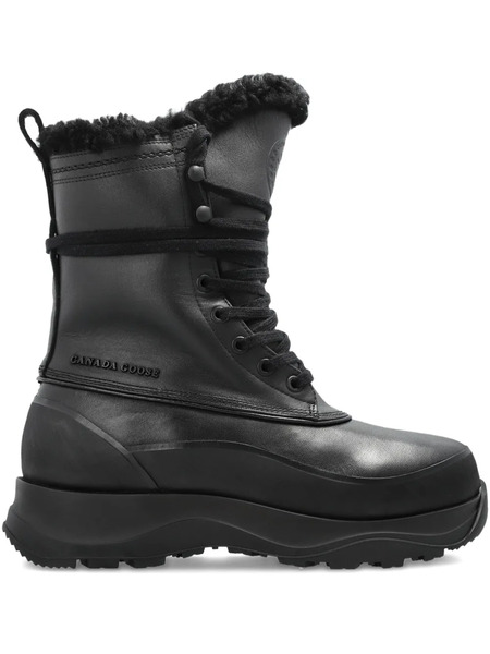  Canada Goose Fur-trim Lace-up Boots - Black 