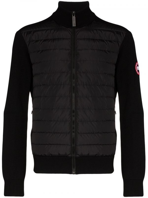  Canada Goose Hybridge Wool-panelled Padded Jacket - Black 