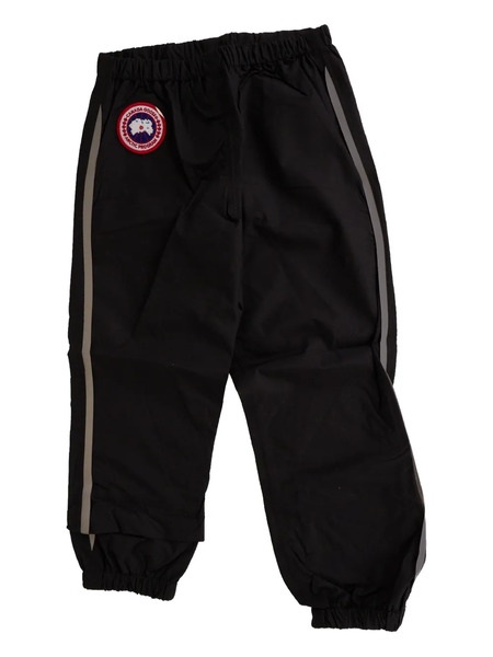  Canada Goose Kids Patch-logo Stripe-detail Track Pants - Black 