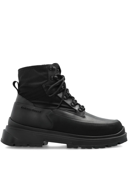  Canada Goose Lace-up Leather Boots - Black 