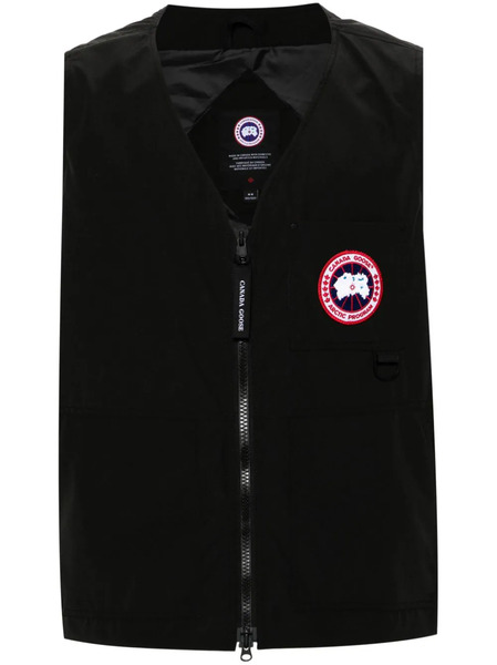  Canada Goose Logo-patch Zip-up Vest - Black 