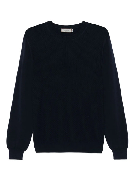  Canali Basket-weave Sweater - Blue 